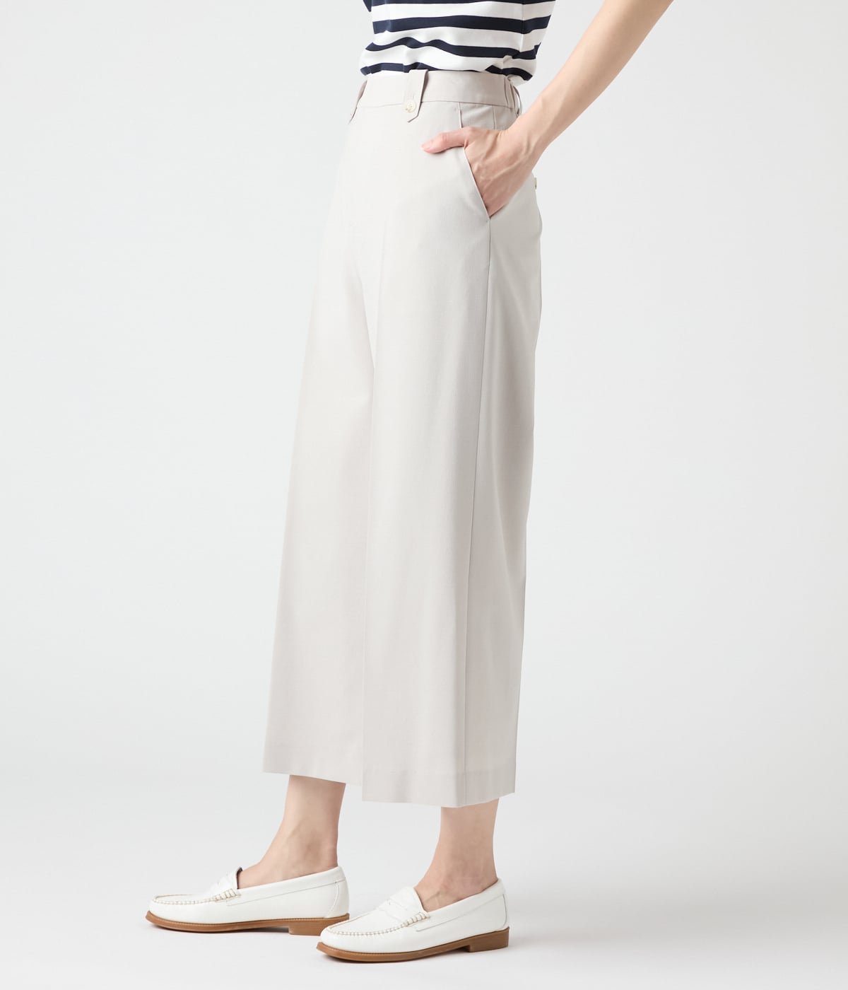NEWYORKER WOMEN L-SIZE 【L】ウォッシャブルストレッチ ガウチョパンツ ニューヨーカー エルサイズ パンツ その他のパンツ ベージュ