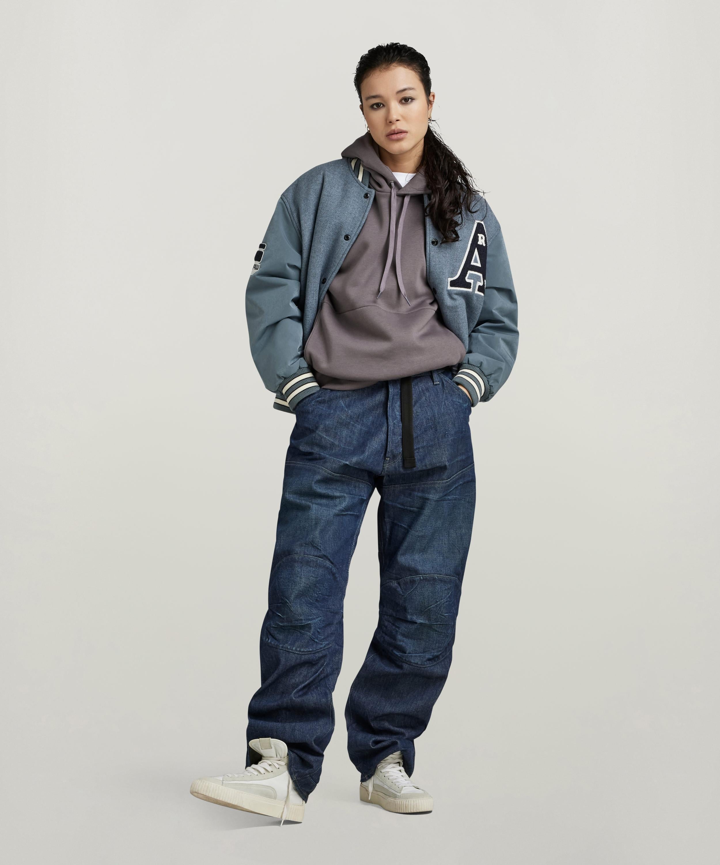 【公式ショップ】G-STAR ELWOOD 5620 LOOSE JEANS/ルーズジーンズ/立体裁断ワイドバイカーデニムパンツ ジースターロゥ パンツ ジーンズ・デニムパンツ ブルー