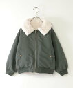 ikka リバーシブルボアブルゾン(110~160cm) イッカ ジャケット・アウター その他のジャケット・アウター グリーン【送料無料】