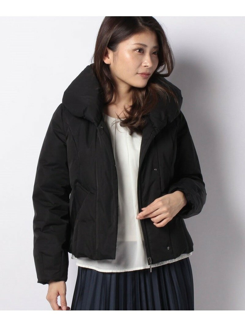 【SALE／70%OFF】MISS J ソフトメモリータフタ ショートダウンコート ミスジェイ ジャケット・アウター ダウンジャケット・ダウンベスト ブラック ブラウン【送料無料】のサムネイル