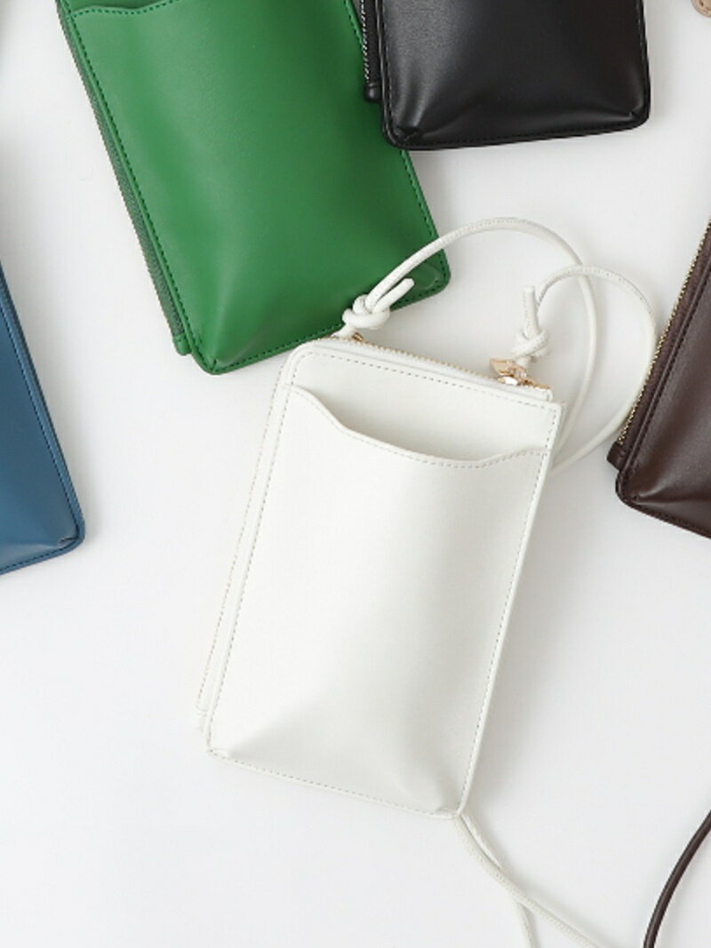 COLONY 2139 スマホお財布ミニショルダーバッグ[説明動画あり] コロニー トゥーワンスリーナイン バッグ ショルダーバッグ ホワイト ベージュ グリーン ブルー ピンク ブラウン グレー ブラックのサムネイル