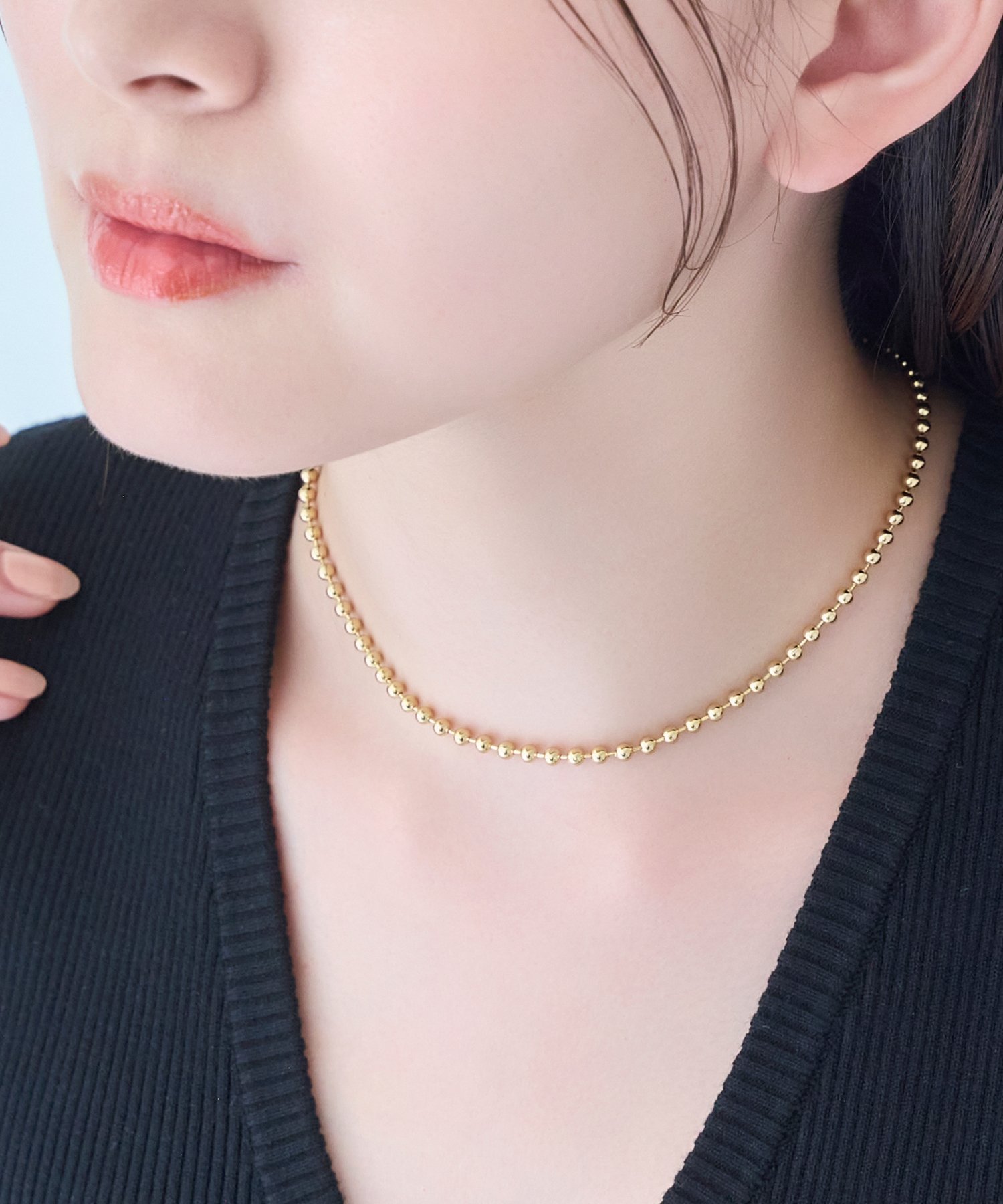 Phoebe 【金属アレルギー対応】ドットラインチョーカー ゴールド/ニッケルフリー ジュエルアディクト アクセサリー・腕時計 チョーカー ゴールド