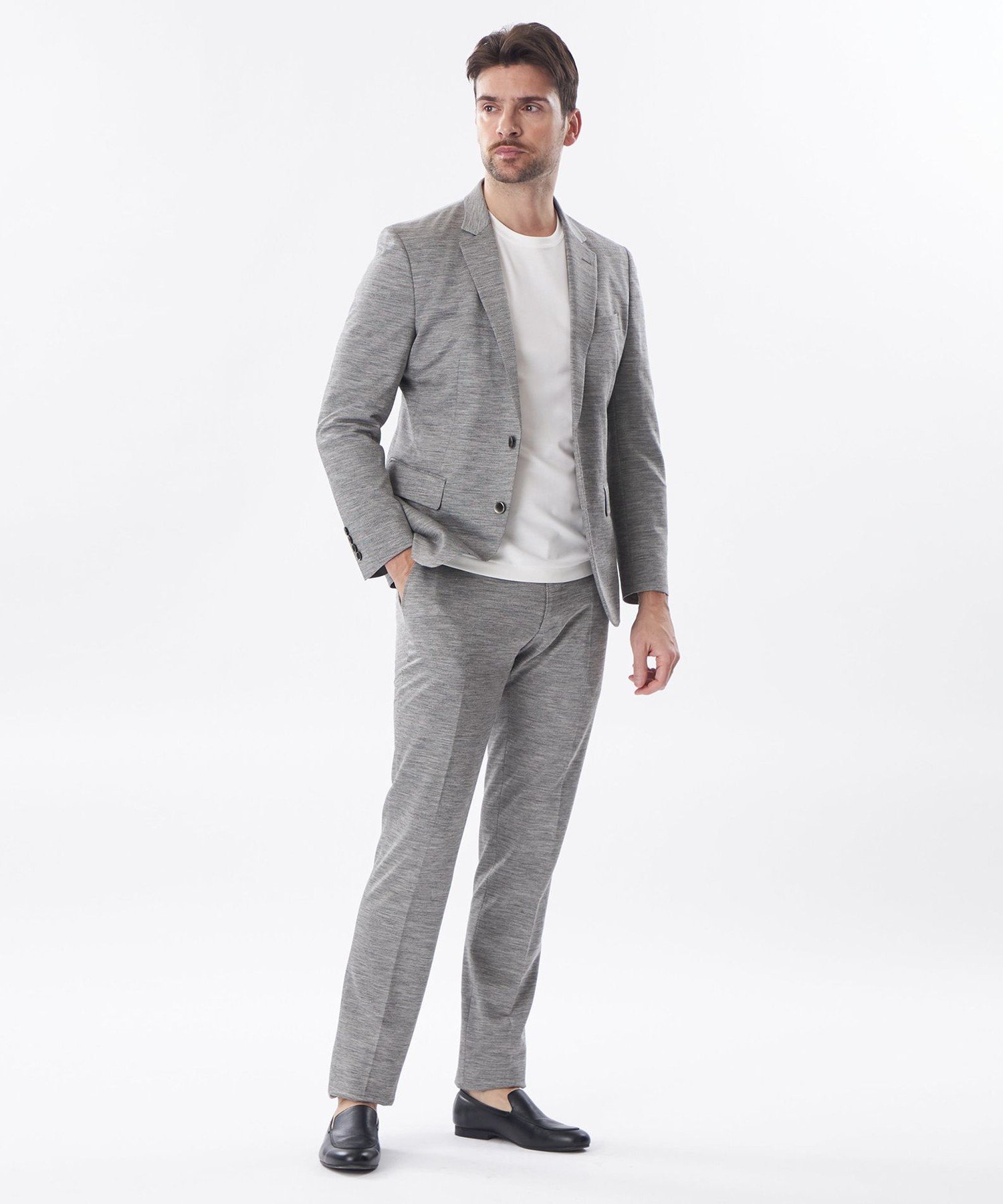 EPOCA UOMO 【セットアップ対応】リネンミックスジャケット エポカ ジャケット・アウター テーラードジャケット・ブレザー ネイビー グレー【送料無料】