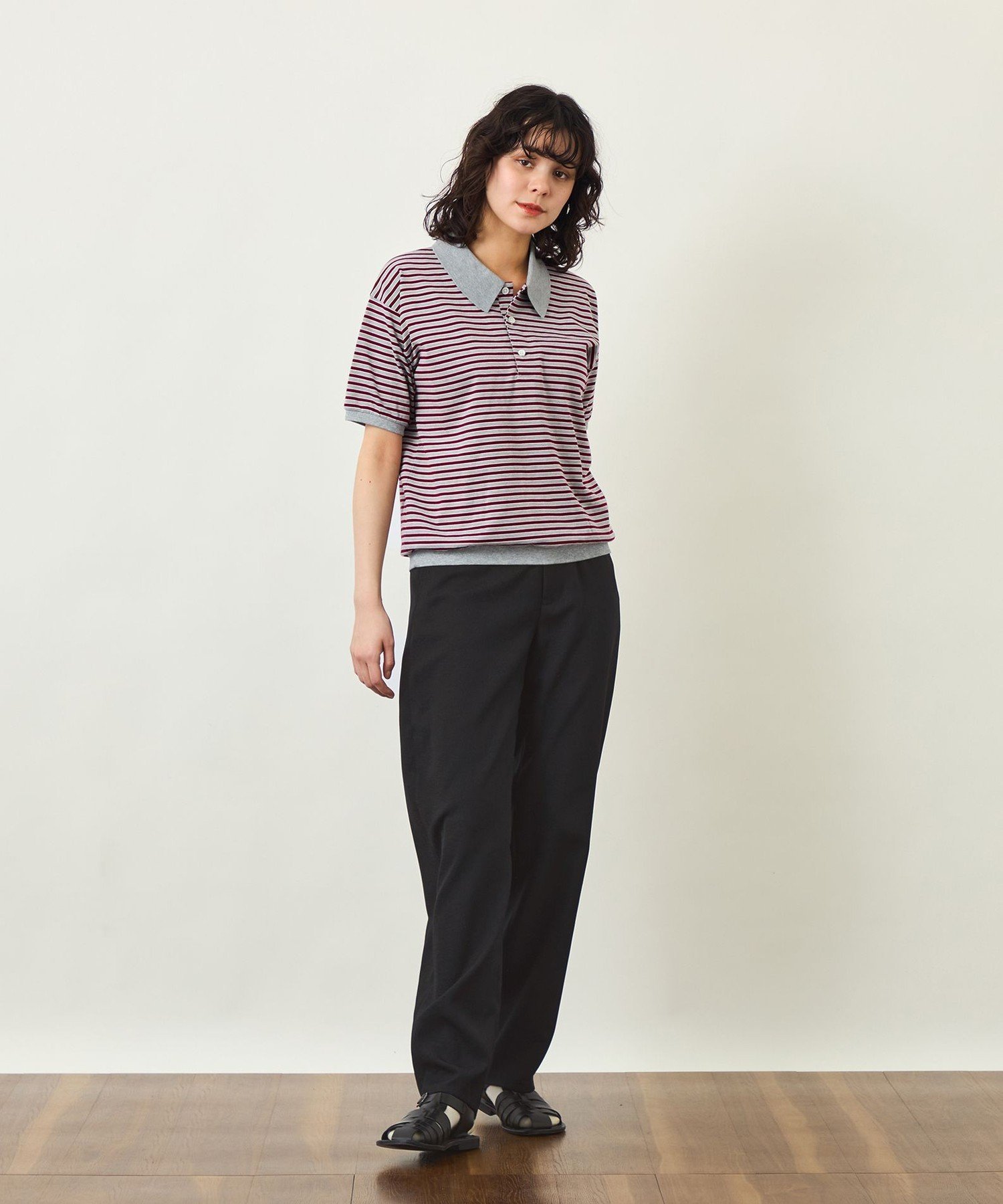 GREY LABEL ドライタッチオックス カーブパンツ マッキントッシュ フィロソフィー パンツ その他のパンツ ベージュ ブラック