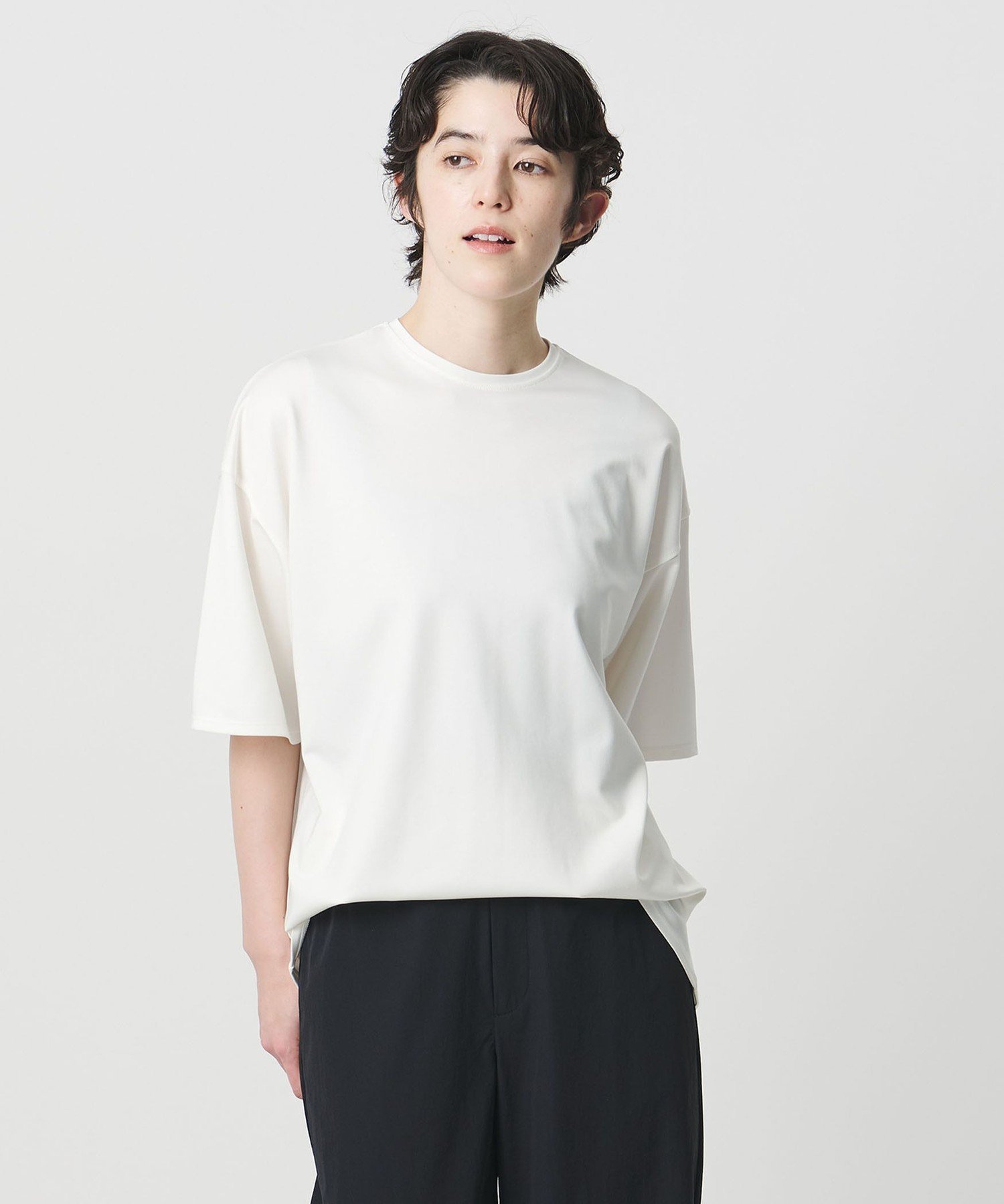 ＜MARW UNITED ARROWS＞ポンチ オーバー Tシャツ 接触冷感 ビューティー＆ユース ユナイテッドアローズ トップス カットソー・Tシャツ ホワイト ブラック