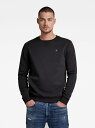 G-Star RAW PREMIUM CORE HOODED SWEATER/ワンポイントロゴパーカー ジースターロゥ トップス スウェット・トレーナー ブラック