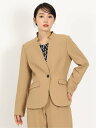 【SALE/50%OFF】m.f.editorial ウーリッシュ カラーレスジャケット キャメル(セットアップ可能) タカキュー スーツ・フォーマル スーツジ...