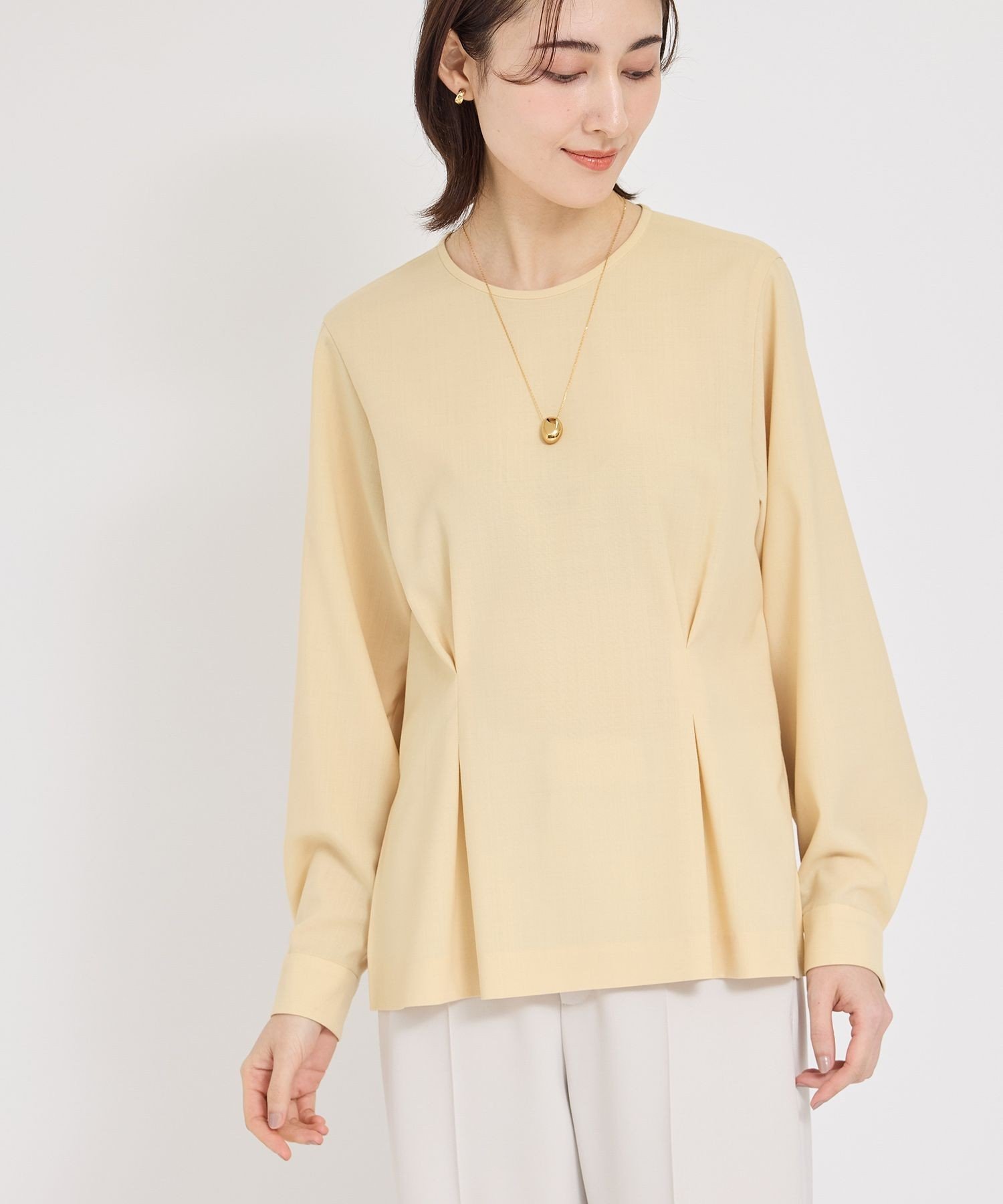 【SALE／50%OFF】ROPE' ポプリンベルテッドブラウス/セットアップ対応 ロペ トップス シャツ・ブラウス ホワイト ブラック【送料無料】