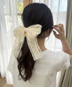 【SALE/10%OFF】MAJESTIC LEGON エアリーリボンシュシュ マジェスティックレゴン ヘアアクセサリー その他のヘアアクセサリー ブルー