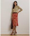 LAUREN RALPH LAUREN フローラル クリンクル ジョーゼット ミディ スカート ラルフローレン スカート その他のスカート レッド【送料無料】