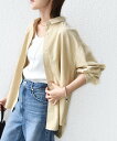 SHIPS WOMEN 《予約》【WEB限定】<洗濯機可能>コーデュロイ ギャザー シャツ 羽織 シップス トップス シャツ・ブラウス ベージュ ブラウン【送料無料】