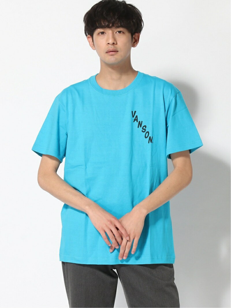 【SALE／80%OFF】VANSON (M)VANSON S/S-T (A) インヘリット/サンプリシテ カットソー Tシャツ ホワイト ブルー