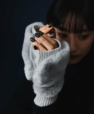 Demi-Luxe BEAMS ALPO / カシミヤ混 レッキス フィンガーレスグローブ デミルクス ビームス ファッション雑貨 手袋 グレー ベージュ【送料無料】