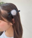 【SALE/10%OFF】MAJESTIC LEGON ふわふわリボンヘアピンセット マジェスティックレゴン ヘアアクセサリー バレッタ・ヘアクリップ・ヘアピン グレー