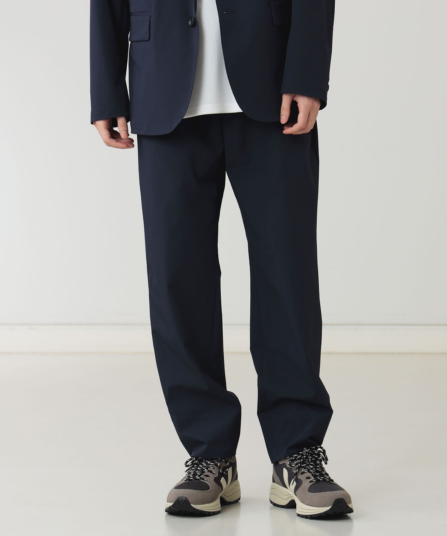 CITY DWELLERS / SMART TECH(R) ストレッチ 1プリーツ スラックス (セットアップ対応) ビームス アウトレット パンツ スラックス・ドレスパンツ ネイビー