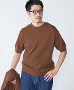 SHIPS MEN SHIPS: 奥山メリヤス ニット Tシャツ シップス トップス ニット ネイビー ブラウン【送料無料】