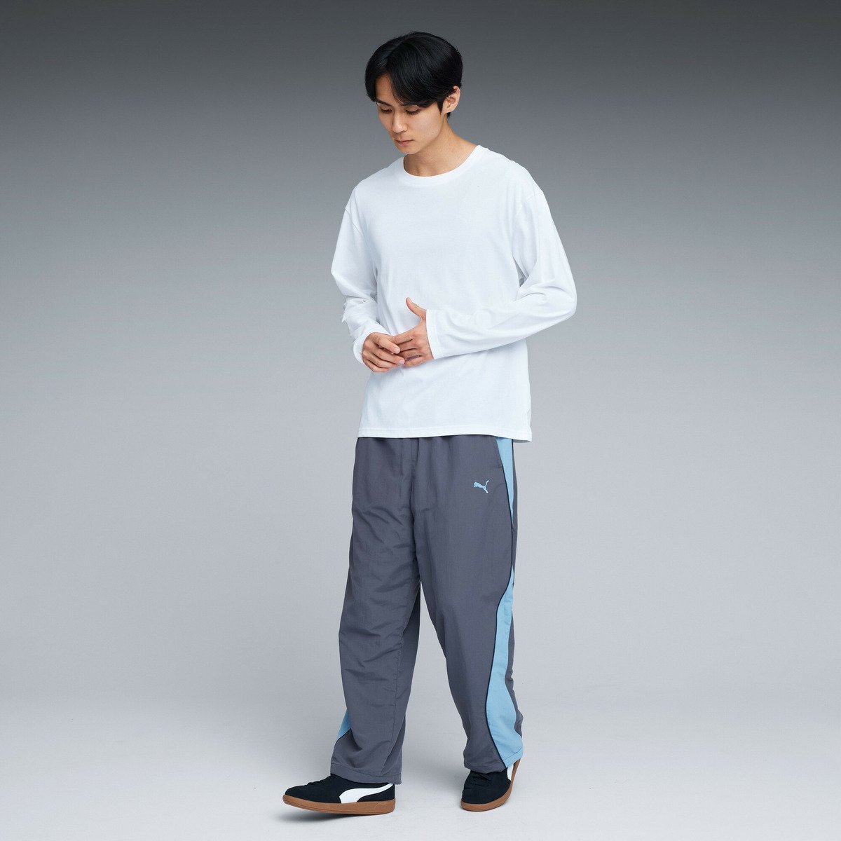 【SALE／30%OFF】PUMA メンズ ESS MX リラックスド キャット 長袖 Tシャツ プーマ トップス カットソー・Tシャツ イエロー