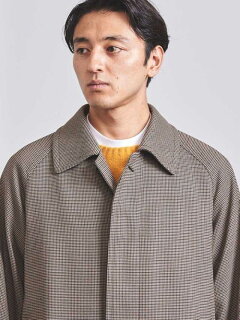 Gun Club Check Raglan Coat 1125-139-7365: Beige Gun Club Check Raglan Coat 1125-139-7365: Beige