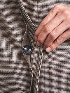 Gun Club Check Raglan Coat 1125-139-7365: Beige Gun Club Check Raglan Coat 1125-139-7365: Beige