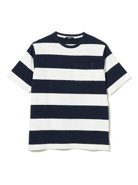 【SALE/50%OFF】BEAMS HEART BEAMS HEART / ビッグ ボーダーTシャツ ビームス アウトレット カットソー Tシャツ オレンジ グリーン ネイビー