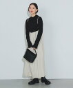 【SALE/50%OFF】BEAMS HEART WOMEN キャミクリンクルスカート * プルオーバーニット(セットアイテム) ビームス アウトレット ワンピース・ドレス その他のワンピース・ドレス ホワイト グレー ブラック【送料無料】