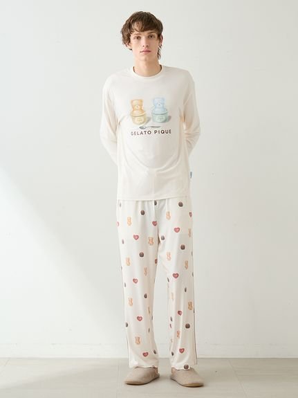 【Valentine】【HOMME】ワンポイントプルオーバー ジェラートピケ トップス カットソー・Tシャツ