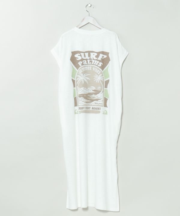Kahiko 【カヒコ】ビーチリーワンピース【SURF&Palms】 アミナコレクション ワンピース・ドレス ワンピース グリーン ホワイト ブラック ベージュ