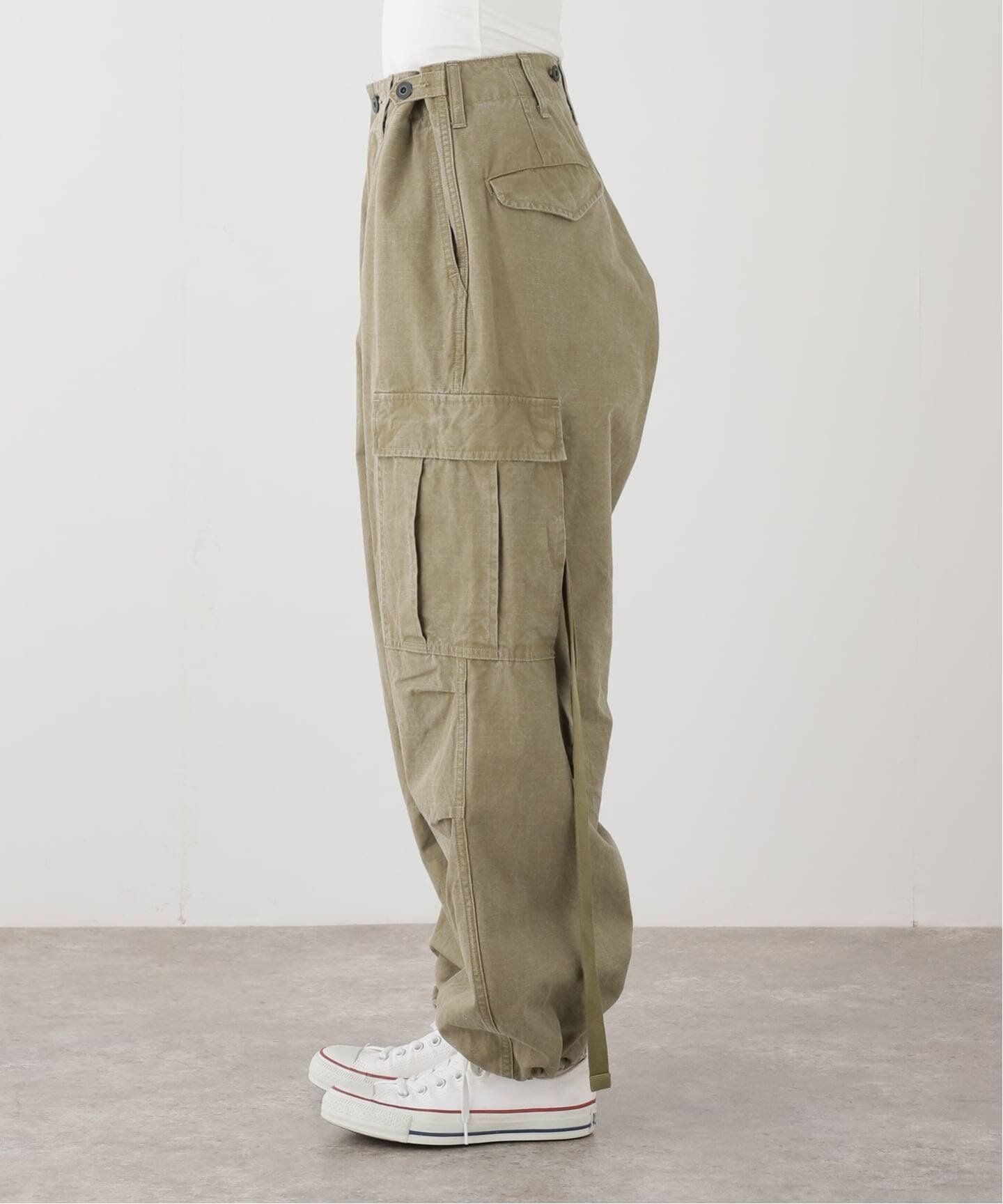 NIGEL CABOURN/ナイジェルケーボン リップストップアーミーカーゴパンツ フレームワーク パンツ カーゴパンツ ベージュ ホワイト