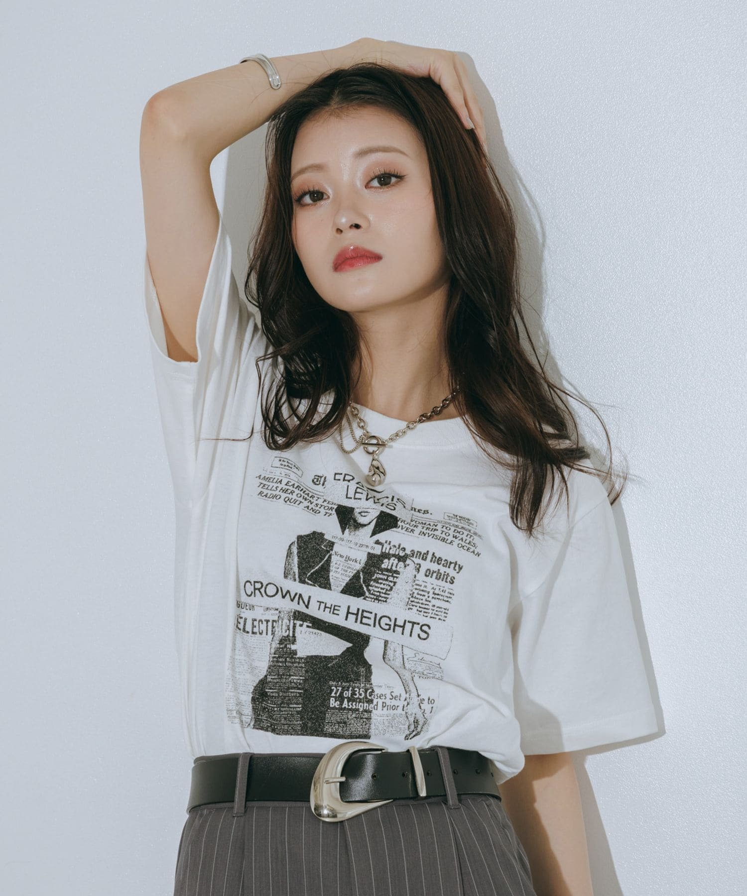 【SALE／44%OFF】PAGEBOY コラージュT ページボーイ トップス カットソー・Tシャツ ホワイト ブラック stylife-15731500 Rakuten Fashion サンプル画像3