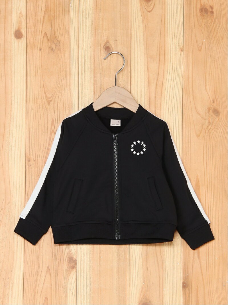 【SALE／50%OFF】petit main ラインブルゾン ナルミヤオンライン コート/ジャケット キッズアウター ブラック ブラウン