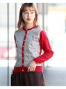 BEAMS BOY BEAMS BOY / リバティ パッチ カーディガン ビームス ウイメン ニット カーディガン レッド ベージュ ブラック【送料無料】