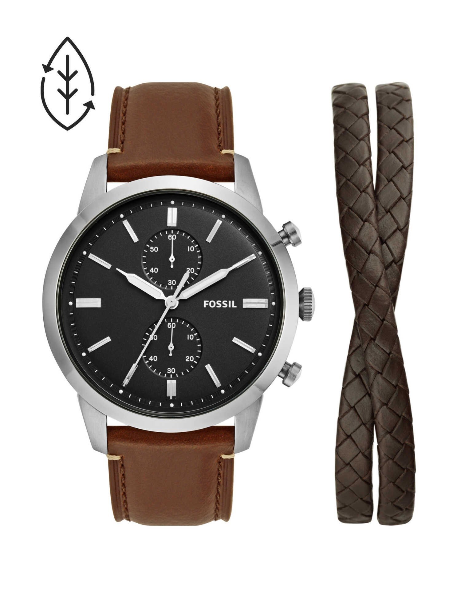 フォッシル FOSSIL FOSSIL/(M)TOWNSMAN FS5967SET フォッシル アクセサリー・腕時計 腕時計 ブラウン【送料無料】