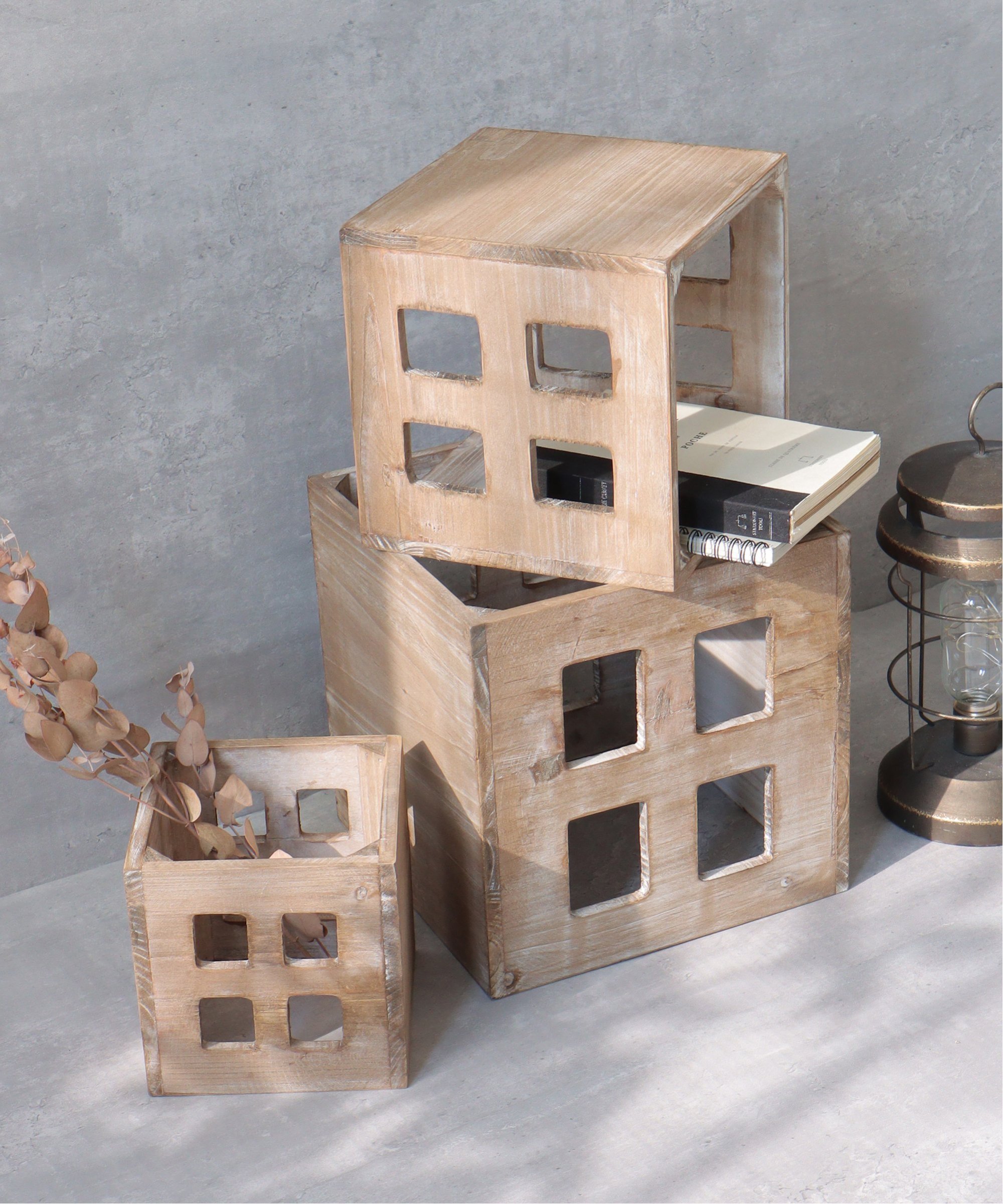 【SALE/10%OFF】notch. キューブボックス SMLセット ノッチ インテリア・生活雑貨 収納用品・棚・ラック ホワイト ブラウン【送料無料】