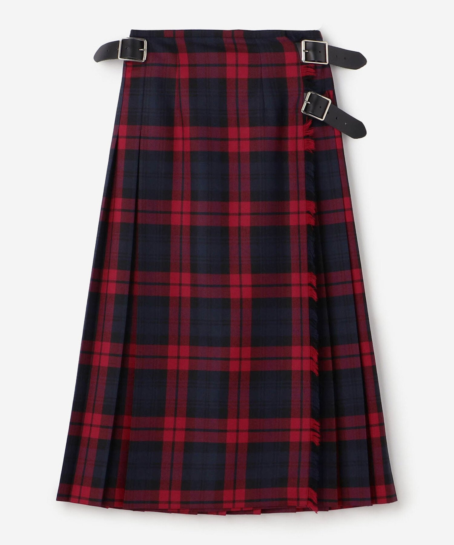 Bshop O'NEIL OF DUBLIN ｜ ウーステッドウール ミドルキルトスカート WOMEN ビショップ スカート その他のスカート レッド ベージュ イエロー グリーン ブルー【送料無料】のサムネイル