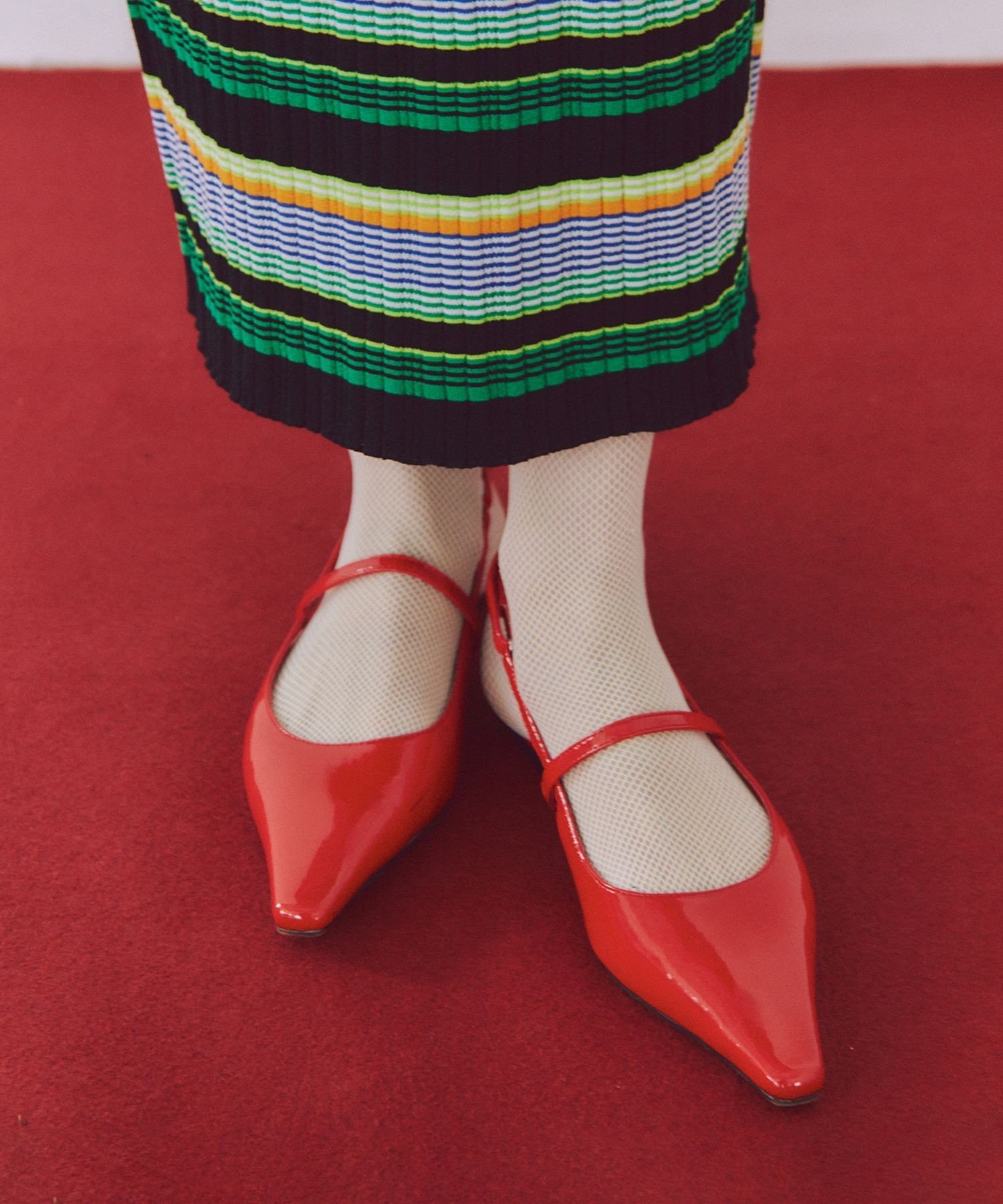 【SALE／30%OFF】ADAM ET ROPE' FEMME メリージェーンフラットミュール アダムエロペ シューズ・靴 サンダル シルバー ブラック レッド【送料無料】