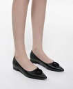 【SALE/40%OFF】CHARLES & KEITH ビーズド サークルフラット チャールズアンドキース シューズ・靴 バレエシューズ ブラック ピンク【送...