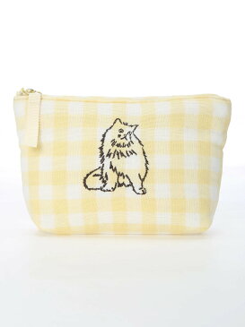 【SALE/60%OFF】Et grenier by Samansa Mos2 ダブルガーゼギンガムチェック刺繍ティッシュポーチ サマンサモスモス 生活雑貨 生活雑貨その他 ブラック イエロー ピンク