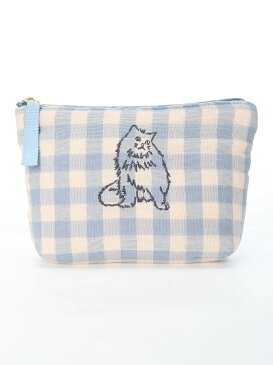 【SALE/60%OFF】Et grenier by Samansa Mos2 ダブルガーゼギンガムチェック刺繍ティッシュポーチ サマンサモスモス 生活雑貨 生活雑貨その他 ブラック イエロー ピンク