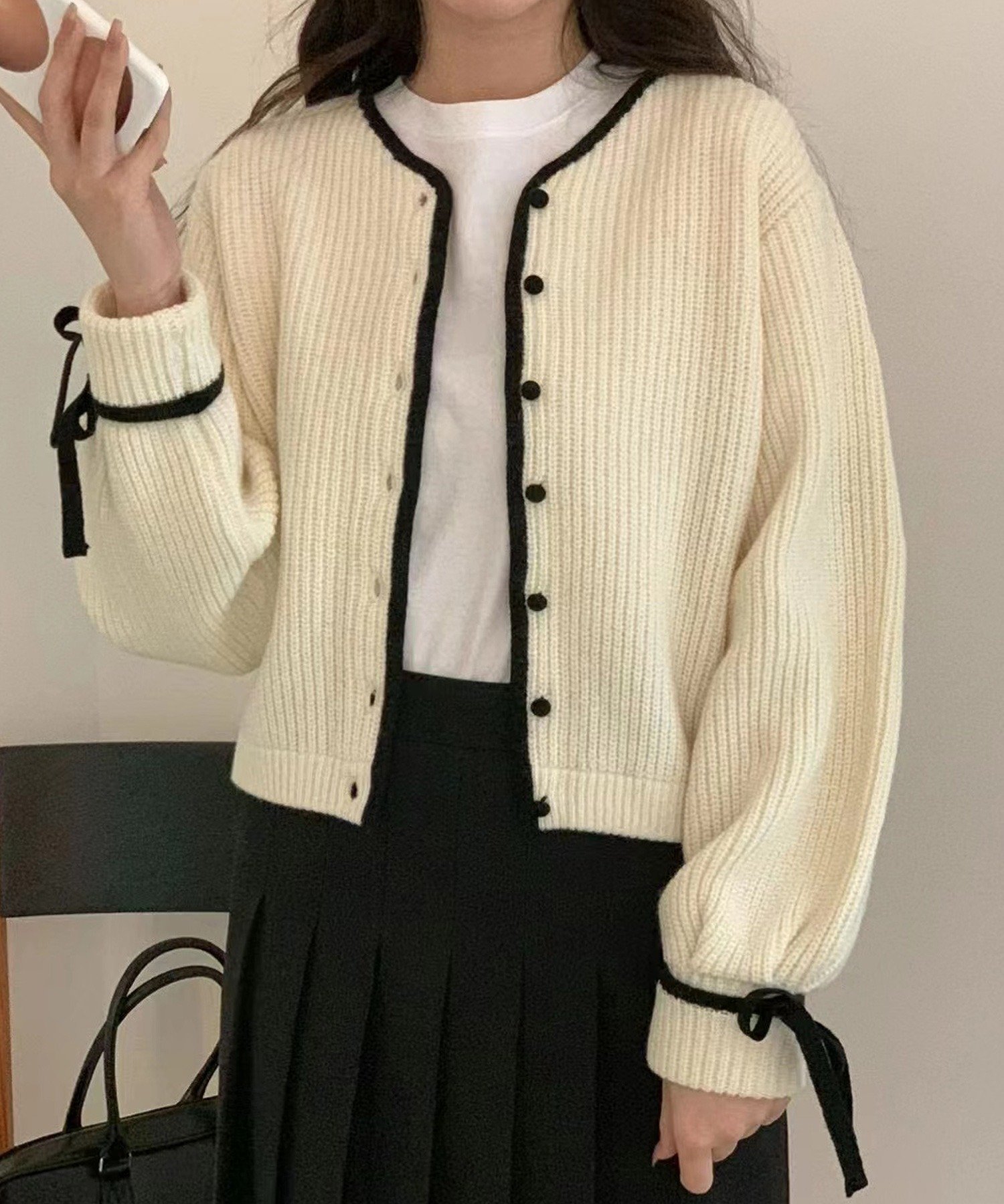 【SALE／40%OFF】Girly Doll Girly Doll/リボン袖ニットカーディガン ドゥーラ ドゥーラ トップス カー..