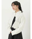 アースミュージック&エコロジー 服 レディース 【SALE／20%OFF】earth music&ecology クロップドポケットポイントシャツ レディース/長袖/春/ショート丈/24SS アースミュージック&エコロジー トップス シャツ・ブラウス ホワイト グレー ブルー