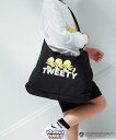 LOWRYS FARM TWEETY_スクールBAG ローリーズファーム バッグ トートバッグ ブラック ホワイト