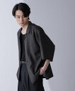 【SALE/40%OFF】NANO universe WEB限定/オープンカラーテックリネンシャツ 半袖 ナノユニバース トップス シャツ・ブラウス ネイビー ...