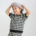 branshes 千鳥ジャガードトップス ブランシェス トップス カットソー・Tシャツ ブラック ブラウン