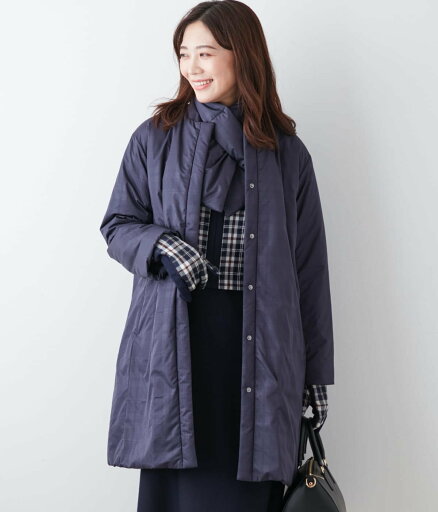 【SALE/24%OFF】NEWYORKER WOMEN エンボスシャドー・ニューヨーカータータン 中綿コート(マフラー付き) ニューヨーカー ジャケット・アウター その他のジャケット・アウター ネイビー【送料無料】 【SALE/24%OFF】NEWYORKER WOMEN エンボスシャドー・ニューヨーカータータン 中綿コート(マフラー付き) ニューヨーカー ジャケット・アウター その他のジャケット・アウター ネイビー【送料無料】