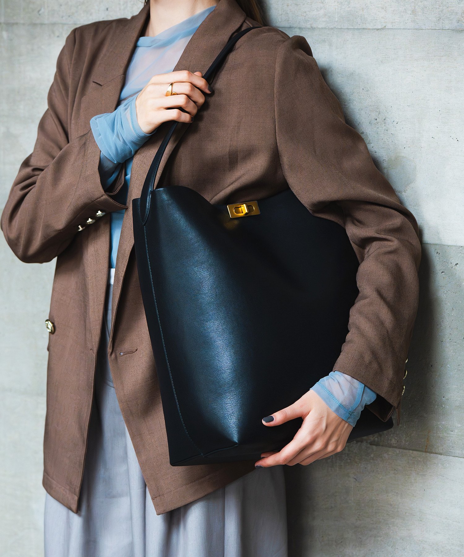 LA MARGE 【LA MARGE】【A4対応】ワンハンドル バケツバッグ / トートバッグ ユナイテッド ベース バッグ トートバッグ ブラック ホワイト