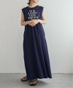 【SALE/10%OFF】notch. シルケット風天竺ロゴワンピース ノッチ ワンピース・ドレス ワンピース ブルー ホワイト【送料無料】