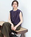 【SALE/20%OFF】23区 S 【SLOW/一部店舗限定】ライトツイストコットン 切り替えデザイン Tシャツ ニジュウサンク トップス カットソー・Tシャ...
