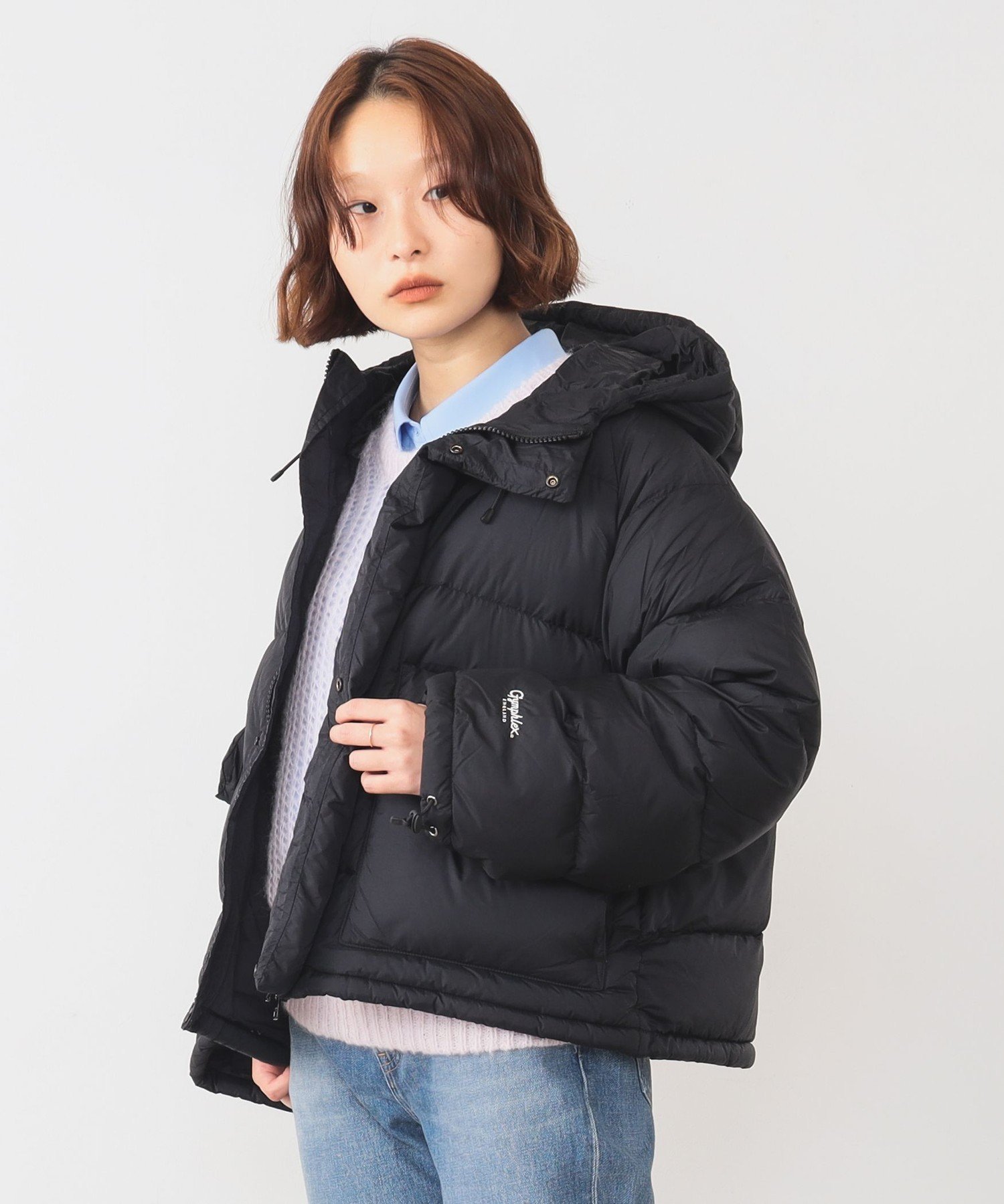 Ray BEAMS 【WEB限定】Gymphlex / フード ダウン ジャケット ビームス ウイメン ジャケット・アウター ダウンジャケット・ダウンベスト ブラック グレー【送料無料】のサムネイル