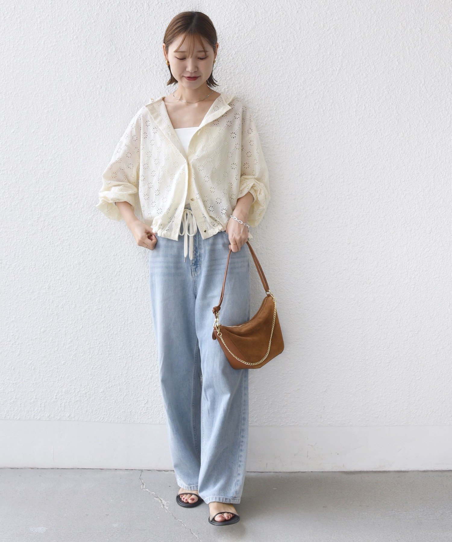 【SALE／40%OFF】SHIPS WOMEN 【WEB限定】＜手洗い可能＞レース フード シャツ 羽織 シップス トップス シャツ・ブラウス ホワイト ブラック【送料無料】