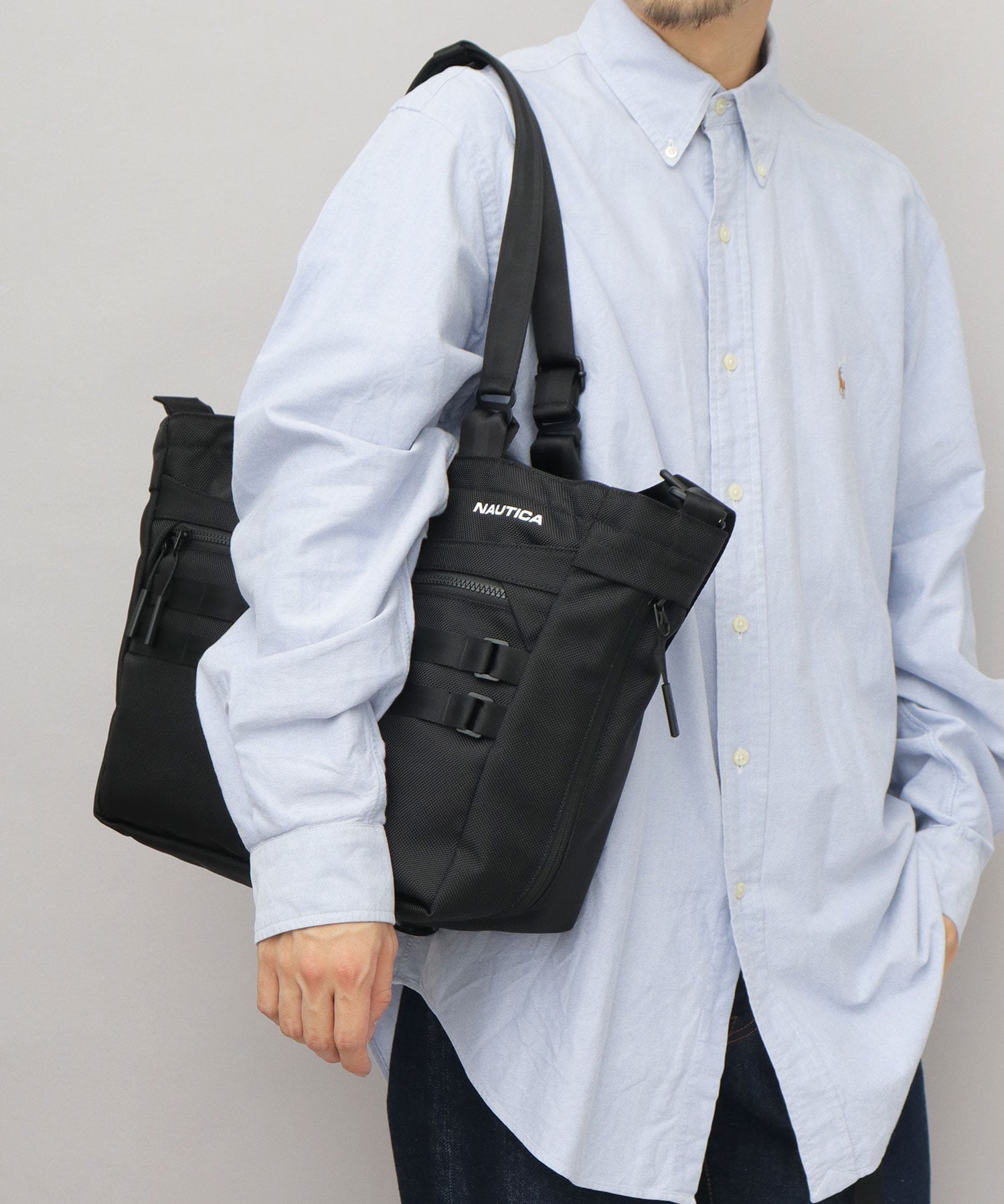 NAUTICA トートバッグ ビジネスバッグ メンズ レディース ノーティカ NAUTICA エー.エム.エス. バッグ トートバッグ ブラック